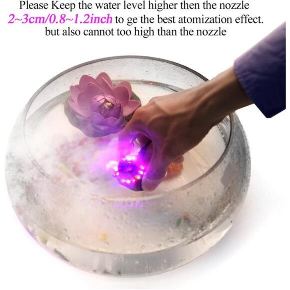 Mist Maker Fogger Water Fountain Pond Fog Machine Atomizer Air Humidifier 12 LED - Picture 5 of 7